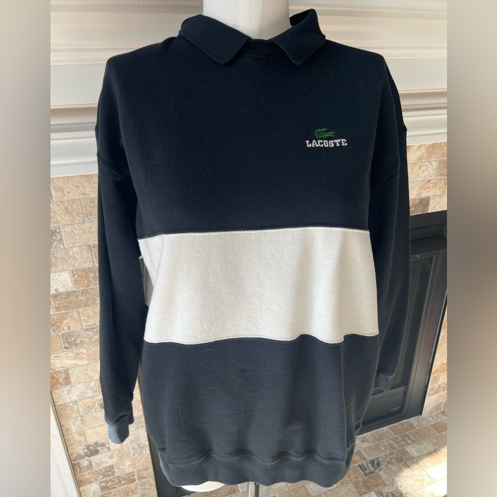 70’s IZOD LACOSTE Collared Unisex size XL Lightweight Sweatshirt